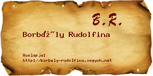 Borbély Rudolfina névjegykártya